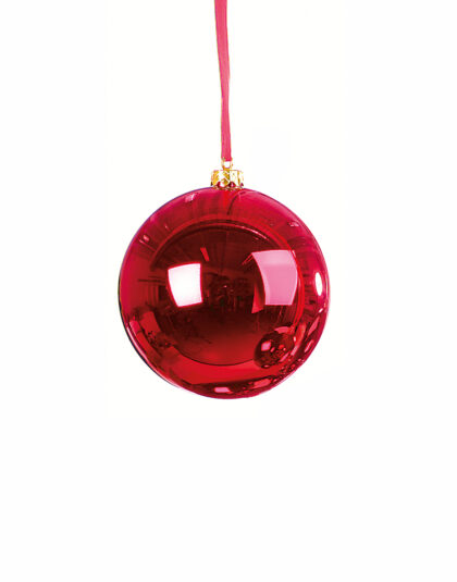 En Klassisk Röd Julkula