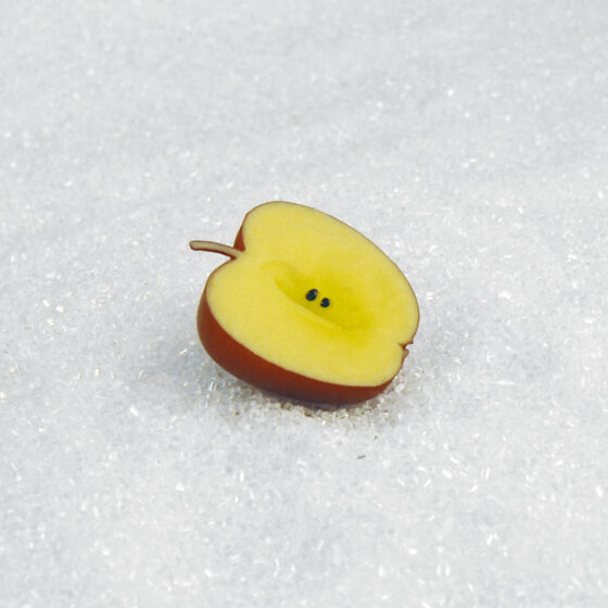 Äpplehalva Röd 6,5cm 3st/för