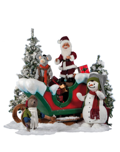 0270-1 Dansande julfigurer på släde