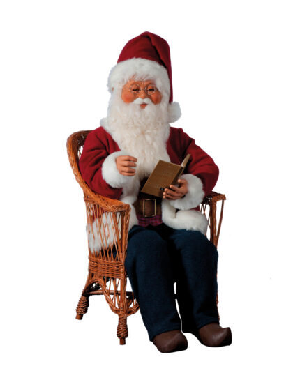 0409-A Tomte i stol med bok