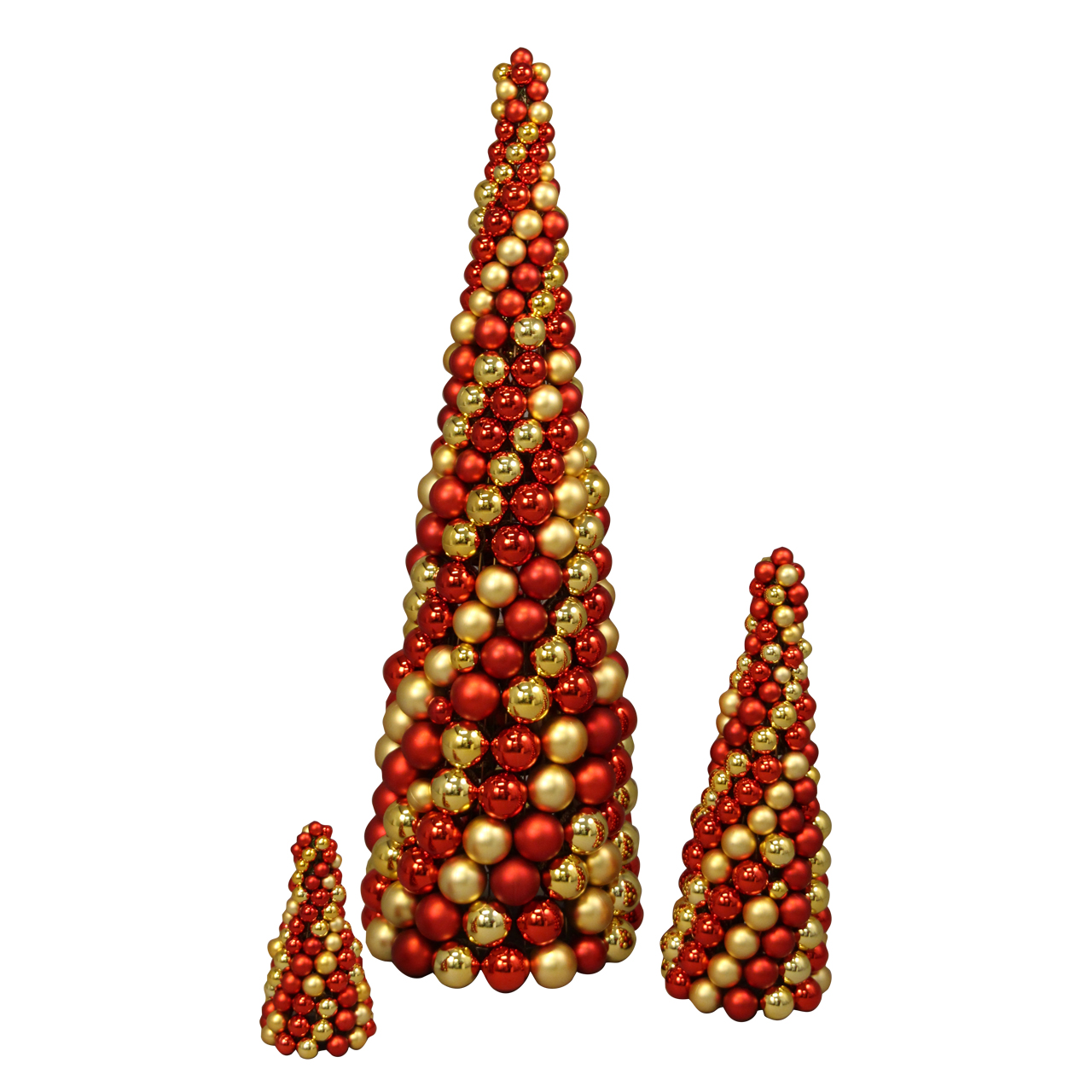 Kulpyramid för juldekoration i butik