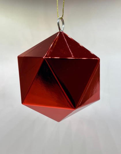 Kula Diamant 15cm Röd blank 12st/förp