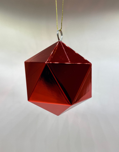 Kula Diamant 10cm Röd blank 12st/förp