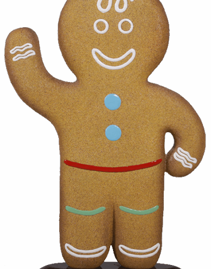 Stor pepparkaksfigur, pojke, glasfiber