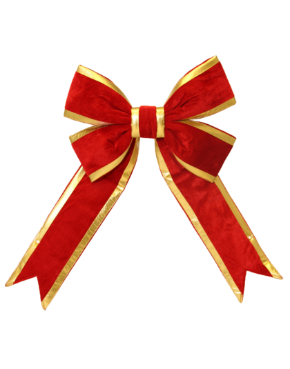Stor röd guld rosett