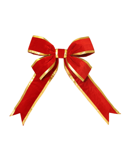 Stor röd guld rosett